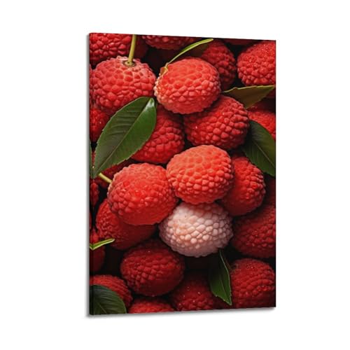 Poster litchis rouges ZHOUKEG suspension artistique moderne 40x60cm