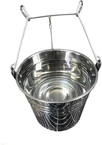 ペット用飲用噴水 犬 水飲み 犬 水飲み皿 外 ペット 水飲み器 ペット 水飲み ステンレス鋼の飲用バケツをぶら下げ犬のケージ 大型犬用飲用バケツ ペット用品 容量1.7L/3.5L/5L 適用大 中 小型犬飲用 犬用ケージ水飲み器 ステンレス製水飲みバケ