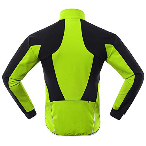 GITVIENAR Fietsjas voor heren, winddicht, waterdicht fietsjack met fleece, warme reflecterende fietskleding voor de winter, thermische jas met lange mouwen voor fietsen, joggen en wandelen - Image 5
