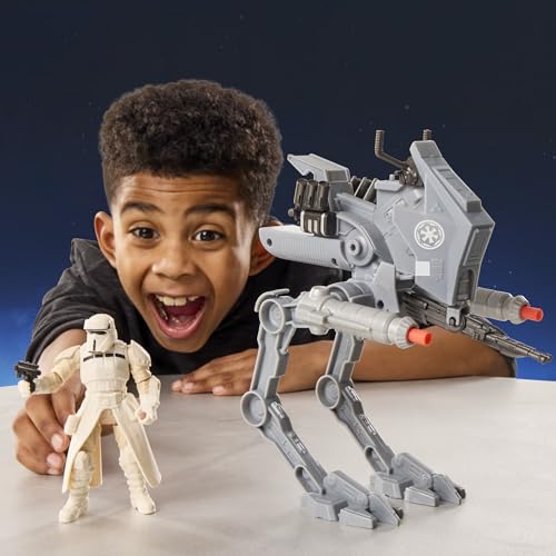 Image of Star Wars ActionVerse AT-RT & Imperial Remnant AT-RT Driver, Action Figure & Vehicle, Star Wars: The Mandalorian & Grogu Toys for Boys & Girls Ages 4+ | Action Figure & Vehicle, Star Wars: The Mandalorian & Grogu Toys, For Boys & Girls Ages 4+
