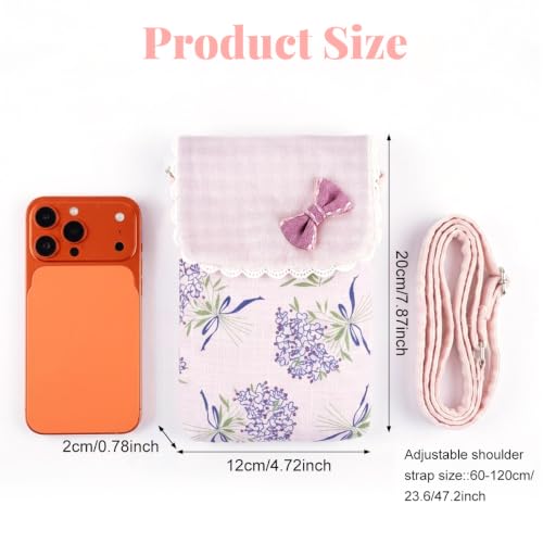 Image of PALAY Sling Bag for Woman Boho Canvas Phone Shoulder Bag Casual Mobile Pouch Crossbody Bag for Travel
