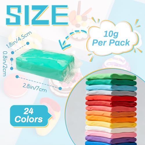 Air Dry Clay 24 Colors,Magic Clay Modeling Clay,DIY Molding Magic Clay