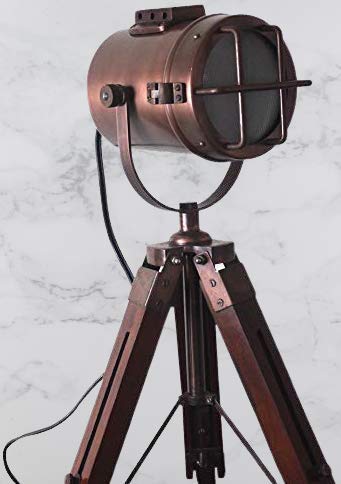 volin Wooden Adjustable Stand,Copper Finish spot Studio Light/Home and Office Table Decor