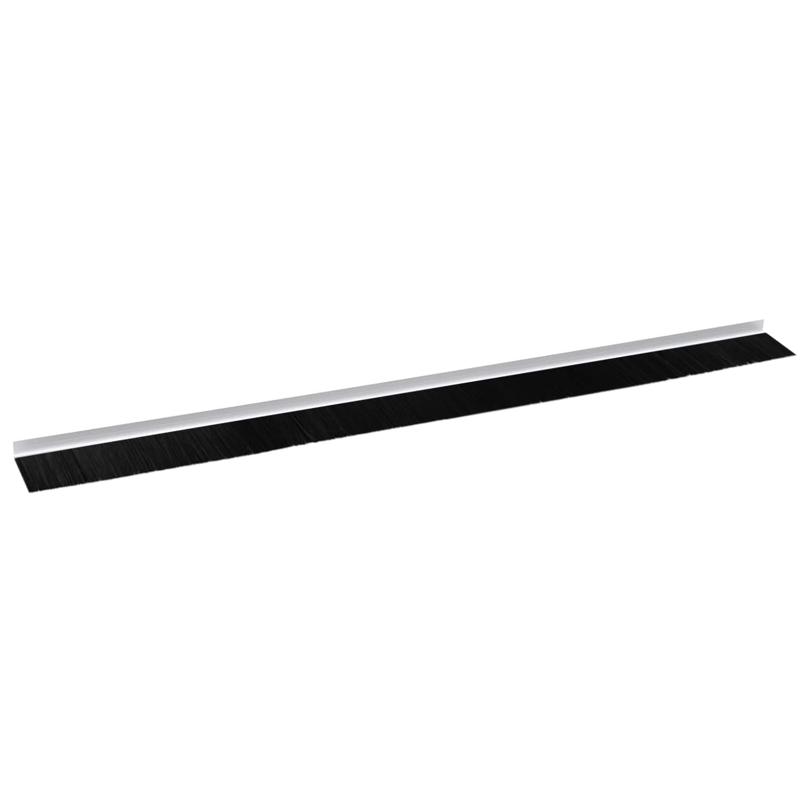 Samoprzylepne uszczelki szczotkowe do drzwi, 6 sztuk, białe, 100 cm, stop aluminium, do wnętrz, tłumiące dźwięk i ochrona przed przeciągami, kurzem, owadami, energooszczędne