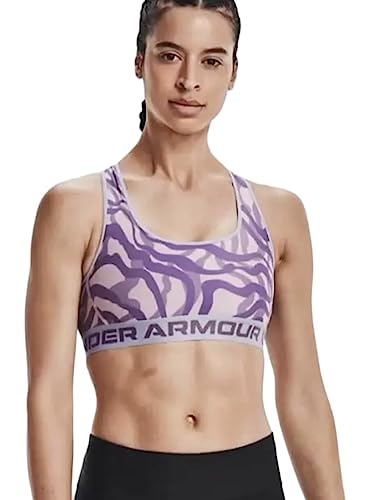 Sujetador Under Armour de poliéster y elastano con diseño impreso morado