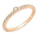 Imagen de Dazzlingrock Collection Anillo de compromiso de oro macizo de 10 quilates con diamante blanco redondo de 0