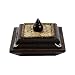 Mural Art Thailand Wooden Ashtray Carved Handicraft with Elephant Silver Plated and Covered by Bamboo Weaving Lid Cigarette Ash Holder Container (Medium)