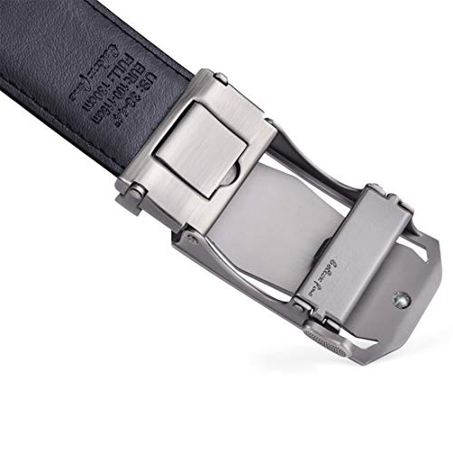 Image of Beltox Men Leather Belt w Slide Ratchet Interchangeable Buckle