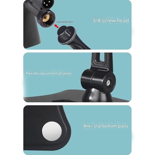 Support de microphone professionnel en métal lourd pour micro capacitif - 3