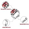 PANTIDE 15Pcs Vintage Punk Rings Set, Stainless Steel Gothic Alloy Biker Adjustable Rings, Skeleton Skull Evil Eye Chinese Dragon Claw Octopus Dragon Rings, Fashion Retro Black Silver Antique Jewelry #2