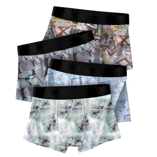 Image of Men's Airsoft Anti-Bacterial Trunks (Pack of 4) | Breathable Nylon | Sweat-Wicking Comfort | Everyday Regular Fit