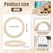 Classicseali 6pcs Wood Rings,10cm/4In Wooden Rings for Macrame,Unfinished Wood Ring for Party, Home Decor, DIY Crafts Macrame Knitting Pendant Connectors Jewelry Making