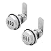 JZK 2 PCS serratura a cilindro combinazione codice a 3 cifre per cassetto cassettiera scrivania postale anta armadietto armadio cucina guardaroba