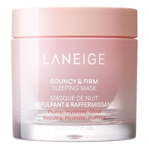 LANEIGE Bouncy and Firm Sleeping Mask: Revitalize, Smooth, Peony & Collagen Complex, Barrier-Boosting Hydration Cover
