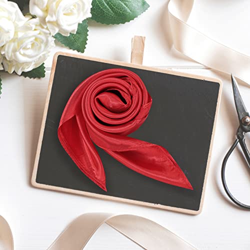 Century Star Silk Scarf for Women Dressy Neckerchief Small Satin Hair Head Scarfs Lightweight Bandana Size 23.6×23.6 Inches4
