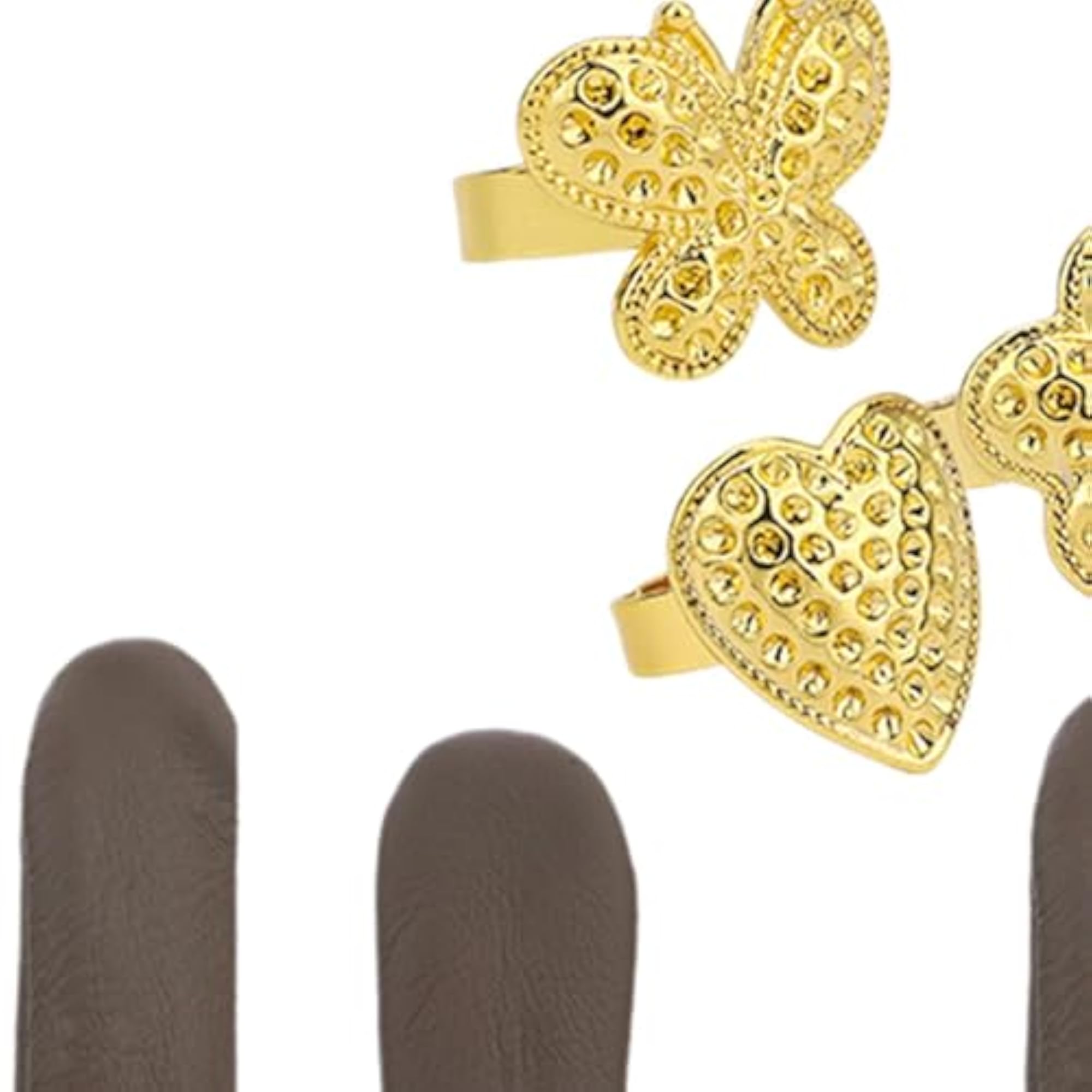 Sewing Thimble Set Adjustable Craft Ring Thimble for Quilting