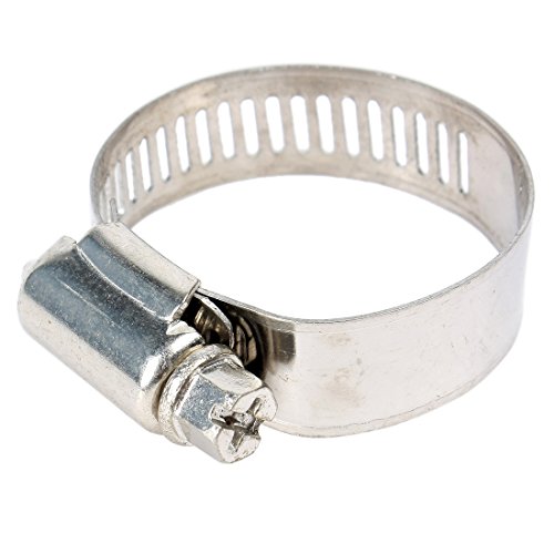 Aexit 10Pcs 21-38mm Clamps Adjustable Worm Drive Stainless Steel Water Pipe Hose Clamp Strap Clamps Clip Hoop