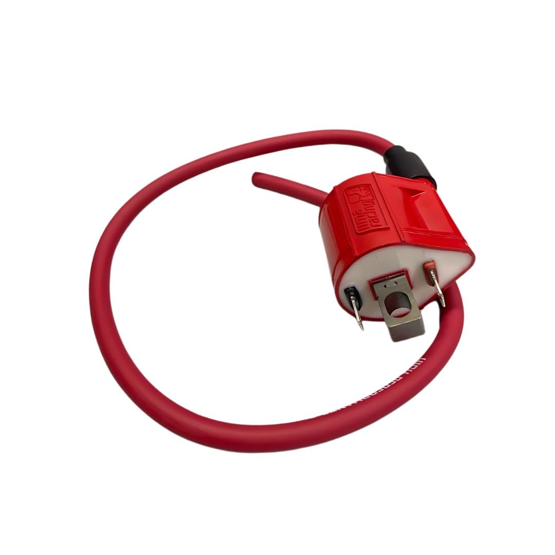 MPD-UMA Racing High-Performance Ignition/Plug Coil | Universal Fit for All Bikes | Stronger Spark, Faster Ignition & Better Throttle Response | Heat-Resistant Copper Winding (02PC002R - RED)