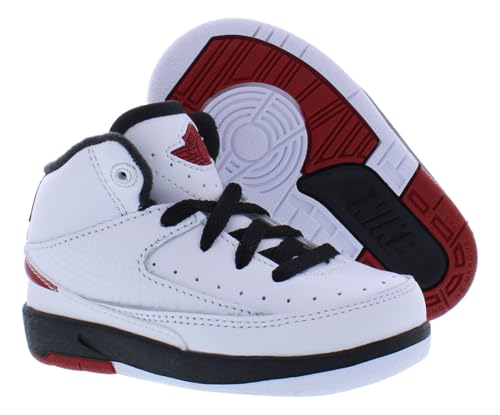 Jordan 2 Retro (Infant/Toddler) White/Varsity Red/Black 7 Toddler M4