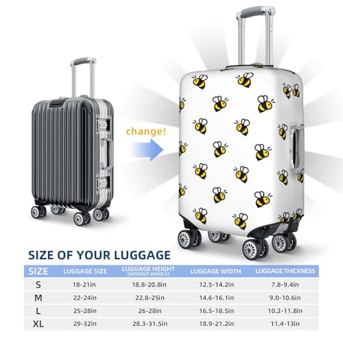 Travel Luggage Covers - honey bee Elasticity Suitcase Covers Protector for Luggage 18-32 Inch2