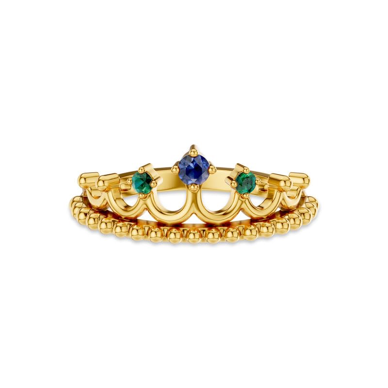 kisna 9KT / 14KT / 18KT Royalia Gemstone Yellow Gold Ring For Women | S14-picture-37