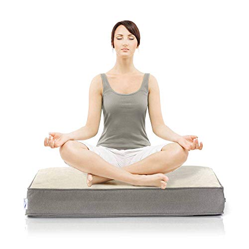 eLuxurySupply Square Meditation Cushion - Plush Foam Seat for Kids or Adults