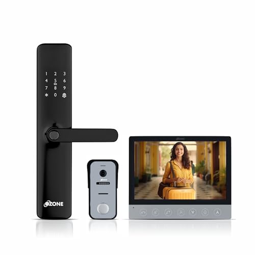 Image of Ozone Smart Door Lock Combo | Digital Door Lock with Video Doorphone | 5-in-1 Access | Unlock Through Video Doorphone | 2 Years Warranty by Ozone