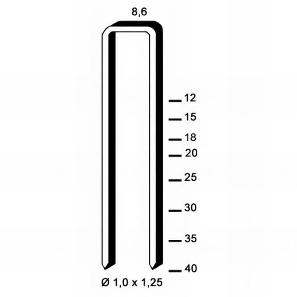 3 100 graffette H-25 - Divergenti - 8,6 x 25 x 1,25 mm - D-Work