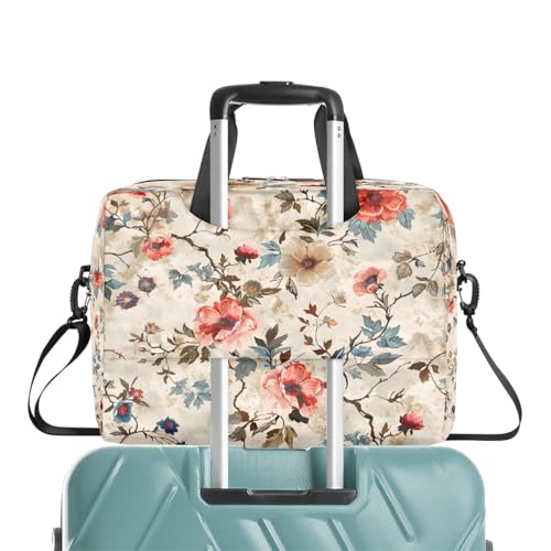 Bolso retro floral para laptop 16 pulgadas impermeable miniatura 7