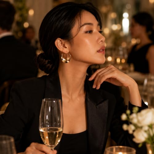Image of Drop Dangle Earrings Set for Women and Girls | Celebrity Inspired Trendy Stylish Gold Plated Earrings Set Of 1