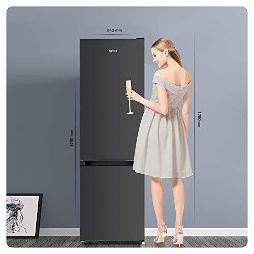 CHiQ-FBM260L-Frigorifico-combi-260L-187L-73L-congelador-Low-Frost-Color-Inox-Oscuro-Puertas-Reversibles-Altura-176m-Compresor-con-12-anos-garantia