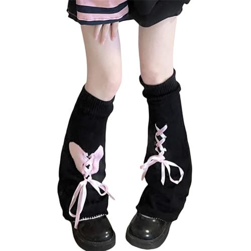 Image of Goth Leg Warmers Women Japanese Gothic Y2k Harajuku Grunge Emo Punk 80s