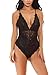 Produktbild FEOYA Sexy Body Dessous Rückenfrei Spitze Bodysuit Negligee Reizwäsche Unterwäsche Babydoll Lingerie für Damen Schwarz XL