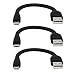dCables Bendy & Durable Short Micro USB Charging Cable - 7 Inch - 3 Pack Black - For Android