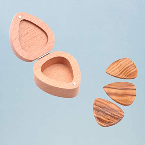 FARUTA Lot de 3 médiators en bois pour guitare acoustique, électrique, ukulélé – Boîte de rangement en forme de cœur - Les Beatles, Paul McCartney, John Lennon, RIngo Starr, George Harrison FARUTA Lot de 3 médiators en bois pour guitare acoustique, électrique, ukulélé - Boîte de rangement en forme de cœur – Image 8
