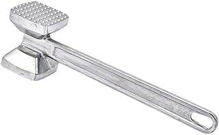 Meat Tenderizer Hammer Aluminum Dual Sided With Textured And Smooth Surfaces For Steak, Beef, And Pork Chops, Ergonomic Handle For Comfortable Use During Food Prep(M)