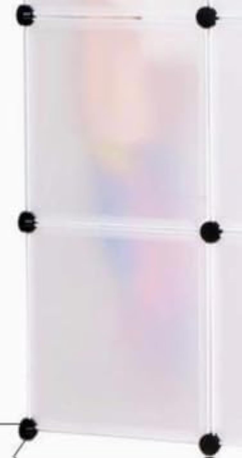 [ cube storage cabinet ] Cube Storage Organizer Cabinet Closet Storage Shelves Plastic Storage Shelving for Bedroom, Living Room, Office, (Sky Over) (white 2 Cube Storage Organizer Cabinet)