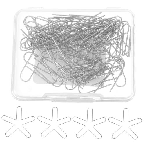 Hemobllo DIY Jewelry Making 100pcs U-Shaped Hooks Nichrome Wire for Ceramics High Temp Rings Ceramic Hanger Craft Tool