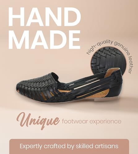 Image of Macarena Collection Womens Shoes Leather Sandals for Women | Huarache Handmade Mexican Sandals | Comfortable & Stylish Womens Sandals 2167