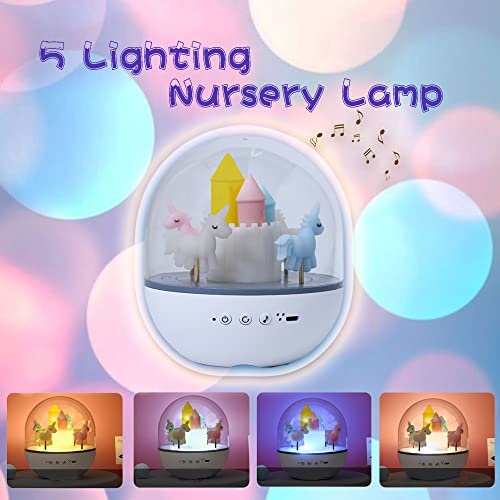 Unicorn Night Light For Girls, 4 Lights Modes Unicorn Lamp 360°Rotating Dimmable Nursery Toddler Bedside Lamps Ideal Cute Gifts For Girls Baby #TOP1