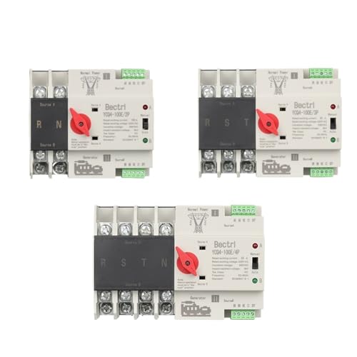 Interruptor selector eléctrico ATS 3P de potencia dual y transferencia automática 63A