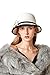Women's Cloche Hat 1920s Winter Bucket Hat Vintage Church Elegant Flower White F