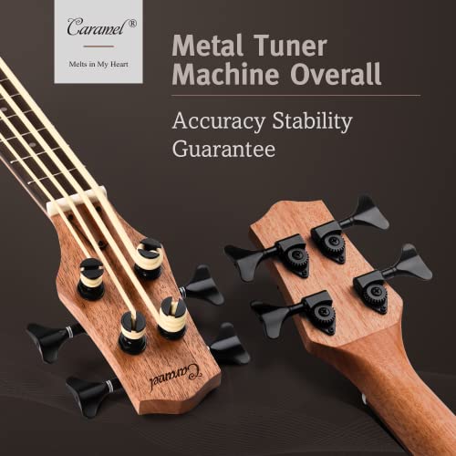 Caramel F3-3IDJ-KEZY Cub402 Electric 30Inch All Solid Wood Mahogany Ukulele Bass thumb #6