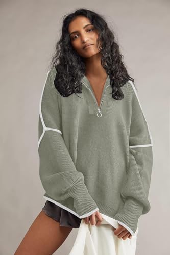 Image of Sweater for Women Winter Turtleneck Long Sleeve Pullover Tops Casual Oversized Knitted Sweaters