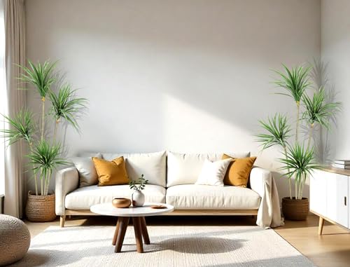 Image of Jexine 5 ft Artificial Dracaena Marginata, Tall Artificial Dracaena Plant Tree, Tropical Faux Fake Floor Plant with Pot Indoor Outdoor Decorative Tree for Home Office Decor Housewarming Gift