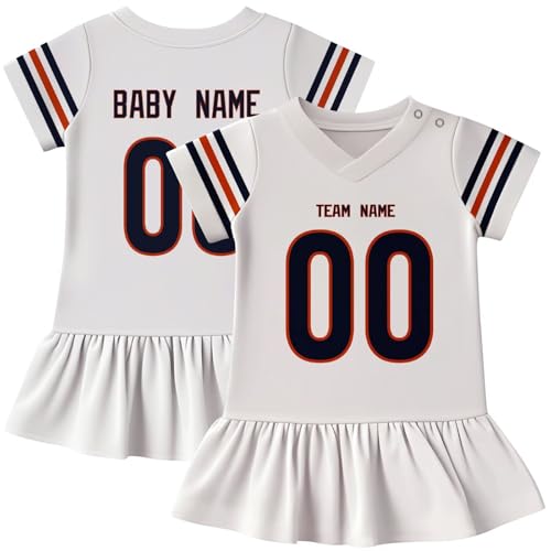 Image of KREDE Baby Clothes Unisex Bodysuit Jersey Style Custom Name Number for Baby Boys
