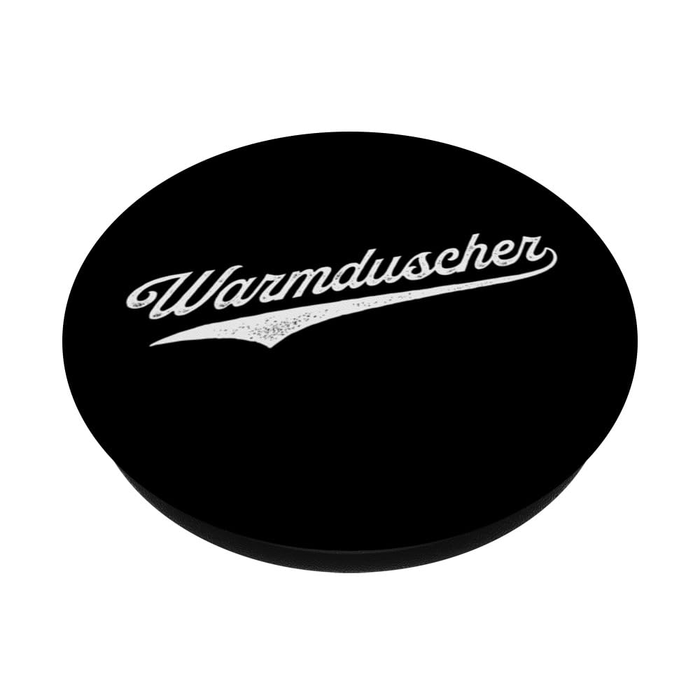 Warmduscher Wienerisch für Weichling PopSockets Swappable PopGrip, Black - Image 2