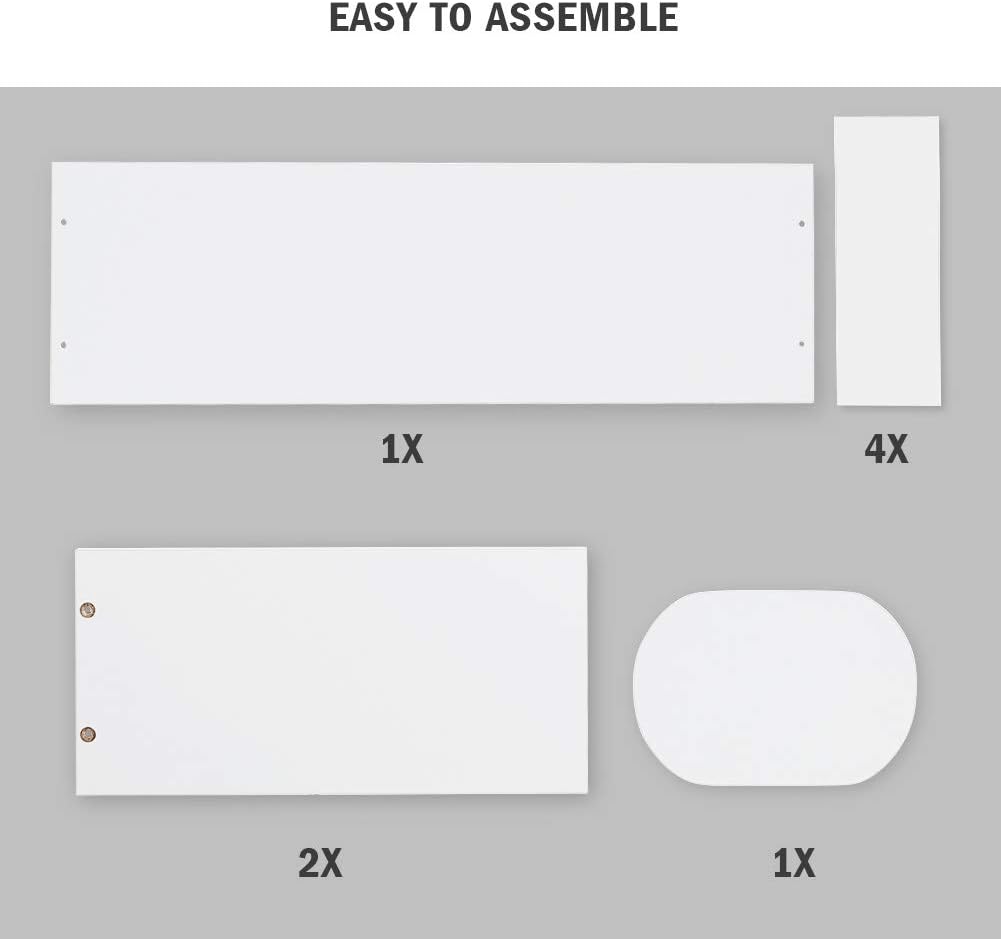 TOP оƒƒERS Tribesigns Triple 3 Shelf Tier Monitor Stand Riser with Adjustable Length and Angle, White