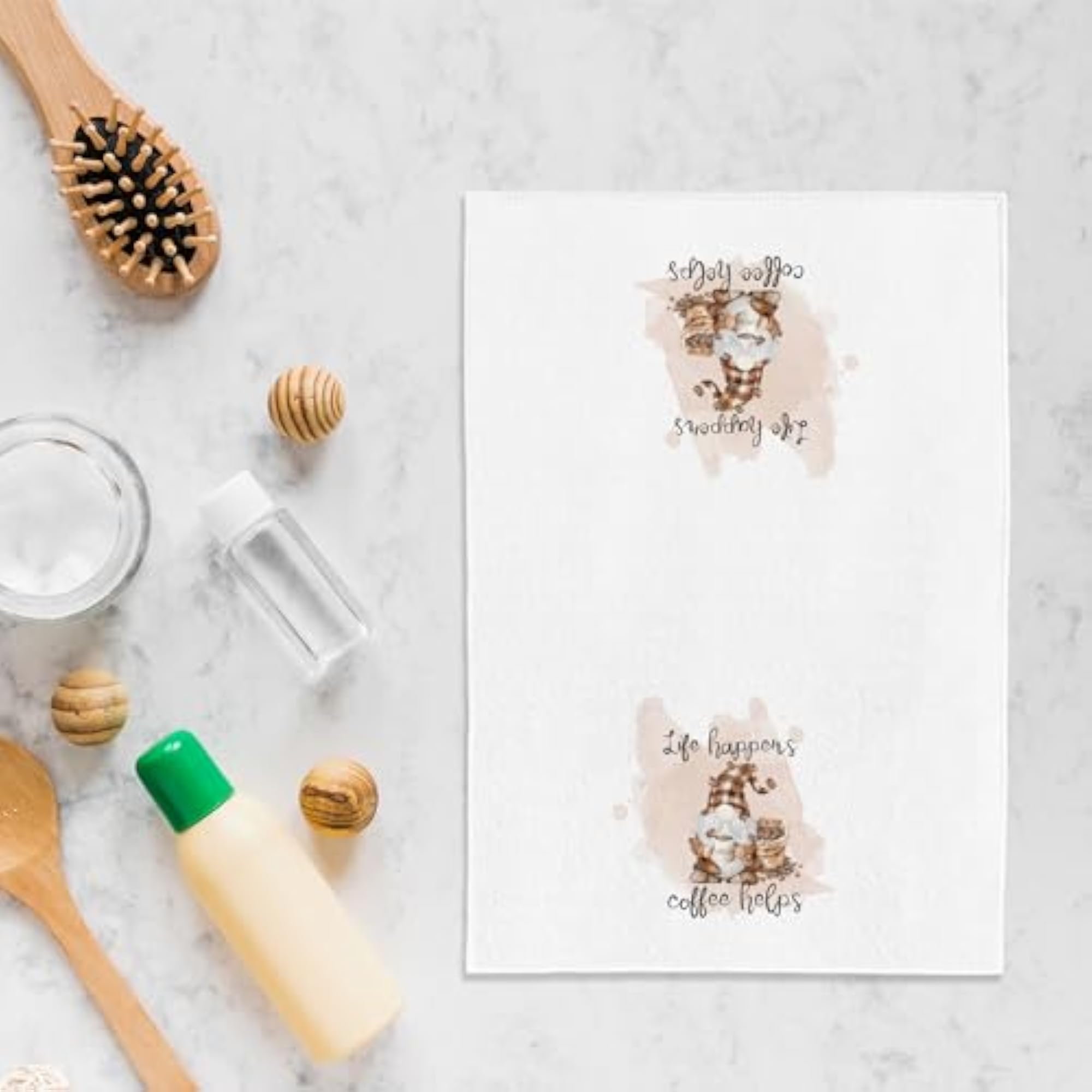Coffee Gnomes Kitchen Towels, Decorative Hand Towels