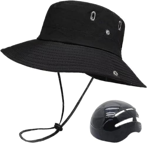LIODFGLER Bucket Hat with Cycling Helmet for Adults